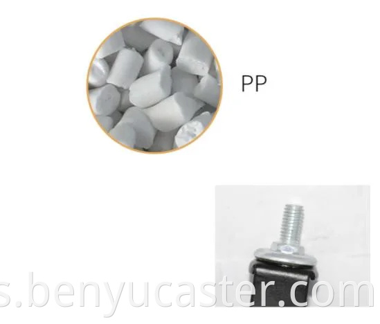 Low Noisre PP NP PU TPR PVC Nylon TPE Rueda de aleación de hierro fundido 004077